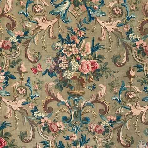 Victorian Fabric Patterns, French Core, Victorian Fabric, Dorm Room Walls, Junk Journal Printables, French Fabric, Tile Projects, Room Walls, Bathroom Wallpaper