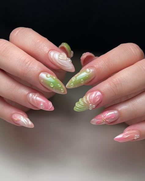 #zicxa-photos #zicxa #images #background #wallpaper #freepik #shutterstock #VN Check more at Green Nails Valentines, 3 D Gel Nail Art, Neo Green Nails, Wicked Movie Inspired Nails, Pink And Green Wicked Nails, Gel X Nail Designs Spring, Green And Pink Almond Nails, Nail Green And Pink, Cute Acrylic Nails Green