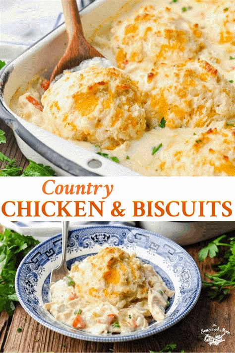 Chicken And Biscuits Casserole, Casserole Healthy, Biscuits Casserole, Country Chicken, Chicken And Biscuits, Drop Biscuits, Comfort Food Recipes Dinners, Best Comfort Food, Fall Food