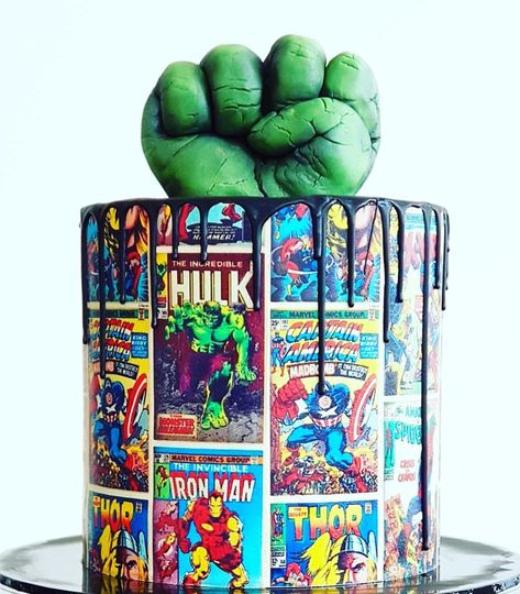 Edible Image Cake Ideas, Picture Cake Ideas Edible, Edible Print Cake Ideas, Comic Book Cake, Edible Picture Cake, Edible Print Cake, 21 Cake, Comic Cake, Cake Wraps