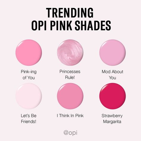 Opi Small + Cute, Opi Pink Gel, Pink Nails Opi, Opi Nail Polish Colors, Opi Pink, Nail Paint Shades, Opi Gel Nails, Pink Nail Colors, Opi Colors