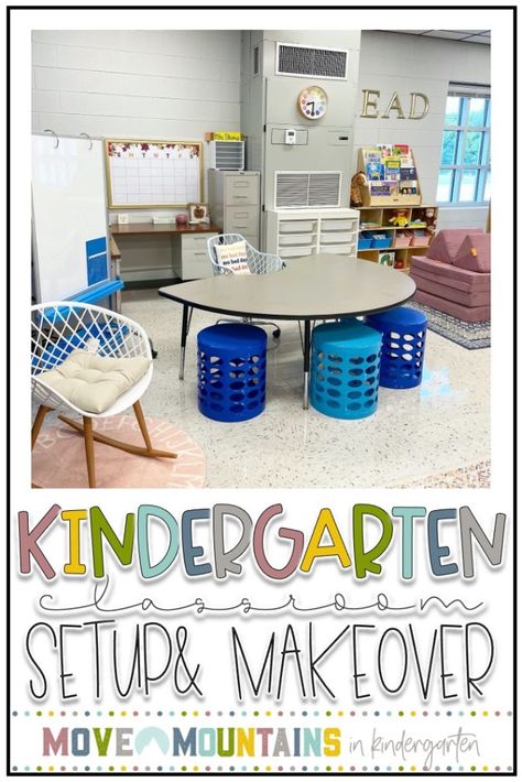 Classroom Setup Grade 1, Kindergarten Sped Classroom Setup, Kindergarten Seating Ideas, Kindergarten Classroom Set Up Layout, Move Mountains In Kindergarten, Minimal Kindergarten Classroom, Sensory Bins For Kindergarten Classroom, Best Kindergarten Classroom Setup, Kindergarten Classroom Setup Layout Floor Plans