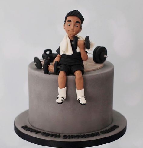 Crossfit Cake, Boys 18th Birthday Cake, Police Birthday Cakes, Architecture Cake, Fitness Cake, Gym Cake, Cake Designs For Boy, Cake Design For Men, Cake For Men