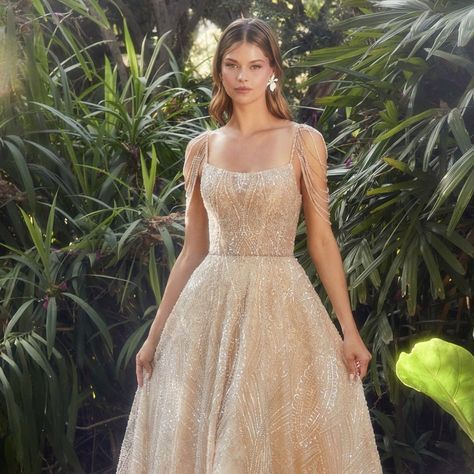 Gold Off The Shoulder Dress, Celestial Gown, Royalty Dr, Gold Sparkly Dress, Descendants Oc, Andrea And Leo, Long Ball Gown, Gold Formal Dress, Golden Gown