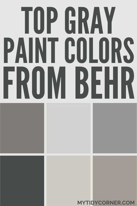 Looking for the perfect gray to refresh your home? Check out the best Behr gray paint colors that work in any space. From pale to moody, these top gray paint colors from Behr will help you achieve a fresh, modern look in your home. Get inspired with the most popular Behr gray paint colors! Perfect for creating a neutral yet stylish backdrop in your living room, bedroom, or kitchen. Best Gray Paint Colors Behr, Behr Wet Cement Paint Color, Light Gray Walls With Dark Gray Trim, Living Room Paint Colors Behr, Behr Paint Colors Grey Living Rooms, Gray Paint Colors Behr, Best Behr Gray Paint Colors, Behr Bedroom Paint Colors, Behr Living Room Paint Color Ideas