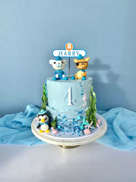 Diy Octonauts Cake, Octonauts Birthday Cake Ideas, Octonauts Birthday Cake Buttercream, Octonauts Smash Cake, Octonaughts Cake, Octonaut Cakes, Octonauts Birthday Party Decorations, Octonauts Birthday Cake, Octonauts Cake