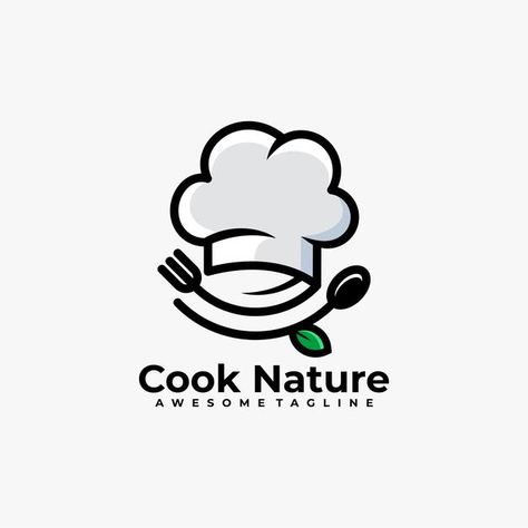 Resturant Logo Design Ideas, Cooking Logo Ideas, Cook Logo Design, Logo Food Design, Foodies Logo, Restaurant Logo Ideas, Kitchen Logo Design, Logo Design Restaurant, Cook Logo