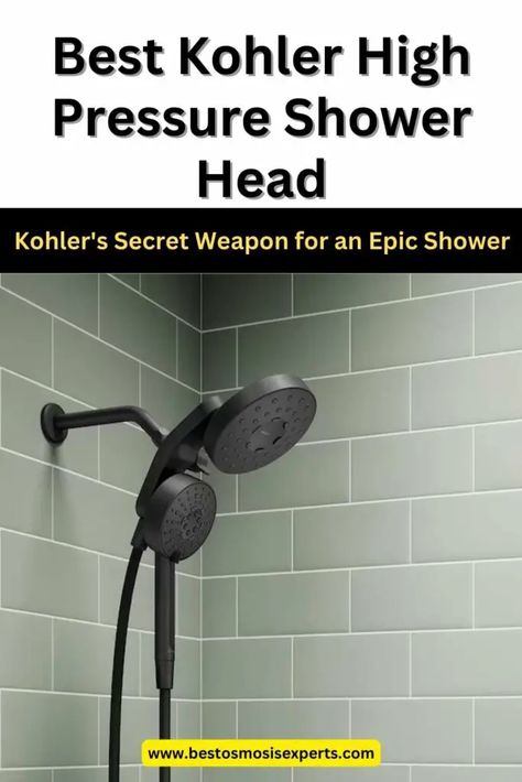 Best Kohler High Pressure Shower Head 13 Shower Heads With Handheld, Shower Head Ideas, Kohler Shower System Bathroom, Kohler Luxury Shower, Kohler Shower System, Kohler Shower System With Handheld, Powerful Shower Heads, Kohler Purist Shower System, Kohler Bancroft Shower System