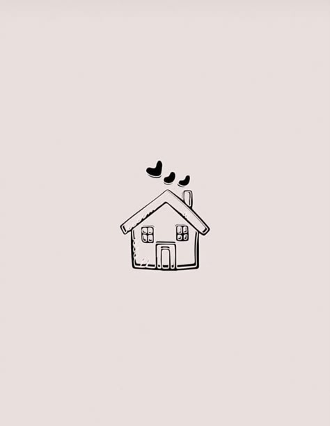 House Highlight Cover Instagram, Small House Tattoo Simple, House Tattoo Minimalist, House Icon Aesthetic, House Tattoo Simple, Little House Tattoo, Small House Tattoo, Home Tattoo Ideas, House Tattoo