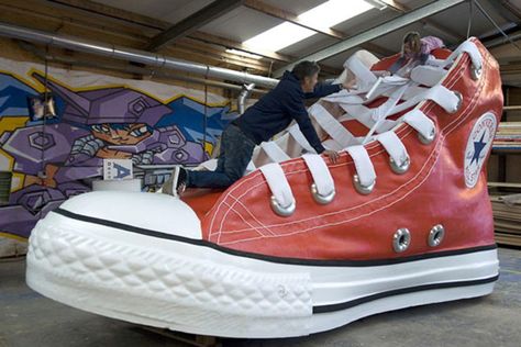 Guiness World Record Ready Set Move Vbs, Lighting Sculpture, Converse Tennis Shoes, Guinness Book Of World Records, Diy Sneakers, Vbs 2023, Red Converse, Guinness Book, Sneaker Art