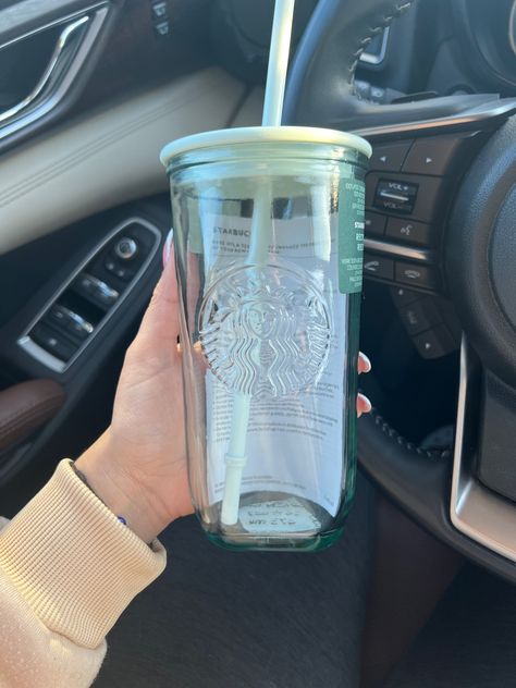 Starbucks Recycled Glass Tumbler, Aesthetic Starbucks Tumbler, New Starbucks Cups 2023, Starbucks Tumbler 2023, Travel Cups Tumblers, Cute Coffee Tumbler, Starbucks Glass Tumbler, Glass Starbucks Cup, Starbucks Glass Cup