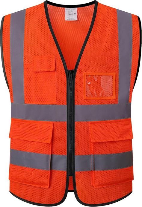 I just added a new item to eBay, Orange Safety Vest for Men Women , Standard Construction Vest! #eBay #eBaySeller Construction Vest, Vest For Men, Safety Vest, Personal Protective Equipment, New Item, Carry On, Cold Water, Men And Women, For Men