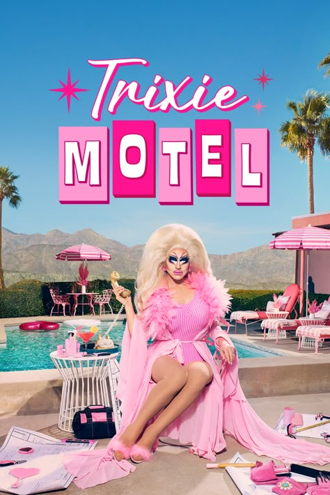 Pop Playlist Cover, Retro Photoshoot Ideas, Queer Design, Secluded House, Trixie Motel, Drag Brunch, Trixie Katya, Trixie Mattel, Trixie And Katya