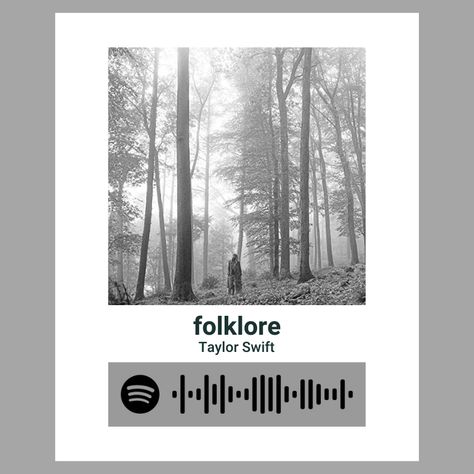 Spotify Polaroid, 2020 | Song: the 1 Folklore Spotify Code, Indie Sketchbook, Folklore Spotify, Spotify Polaroid, Diy Bedroom Decor For Teens, Bedroom Collage, Posters Room Decor, Harry Coded, Folklore Taylor Swift