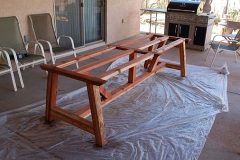 Truss Beam Table, Dining Table Build, Beam Dining Table, Beam Table, Table Build, Woodworking Inspiration, Primitive Furniture, Table Designs, Outdoor Wood