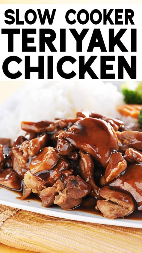 Chicken Teriyaki Recipe Crockpot, Teriyaki Chicken Recipe, Teriyaki Chicken Crock Pot, Crockpot Chicken Thighs, Slow Cooker Teriyaki Chicken, Chicken Breast Crockpot Recipes, Easy Teriyaki Chicken, Slow Cooker Chicken Thighs, Rustic Wreaths