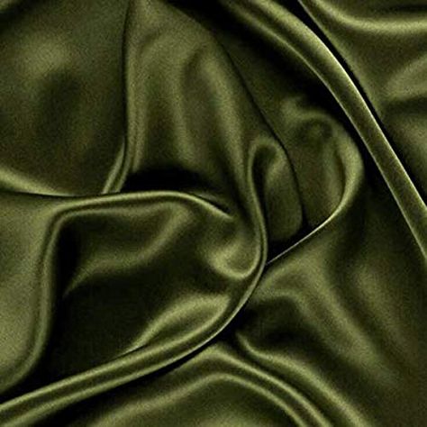 Amazon.com: VDS - 5 Yard Charmeuse Bridal Solid Satin Fabric for Wedding Dress Fashion Crafts Decorations Silky Satin 44" inches by The Yard - (Hunter Green) Maria Zhgenti, Satin Fabric Swatch, Wedding Nightgown, The House Of Usher, House Of Usher, Stretch Satin Fabric, Bridal Fabric, Etsy Wedding Dress, For Wedding Dress