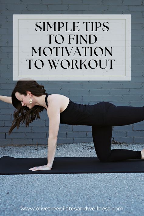 Simple tips To Find Motivation To WorkOut  As Women | What You Need When You’re Not Motivated to Workout | Olive Tree Pilates & Wellness Blog | Not motivated to workout? I get it! So here are some of my favorite suggestions to get motivated to workout! Get Motivated To Workout, Not Motivated, Motivation To Workout, Find Motivation, Fitness Program, Workouts For Women, Take Care Of Your Body, Wellness Blog, Get Motivated