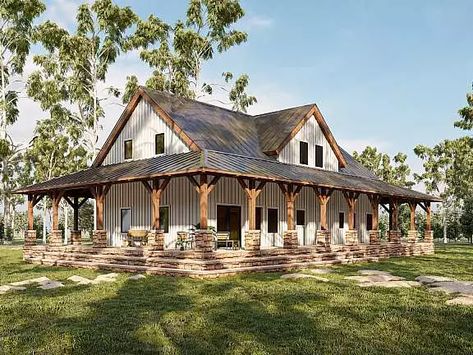 Barnodium Homes, Beam House, Post And Beam Home, Barn Kits, Cozy Homes, Barn Style House Plans, Farmhouse Style House Plans, Barn Style House, Barn Homes