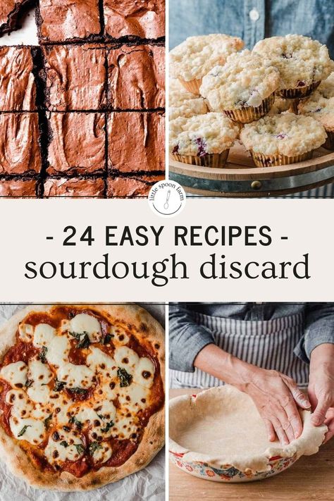 Little Spoon Farm, Easy Sourdough Discard Recipes, Dough Starter Recipe, Sourdough Starter Discard Recipes, Starter Discard Recipes, Sourdough Muffins, Everything Sourdough, Using Sourdough Starter, Recipe Using Sourdough Starter