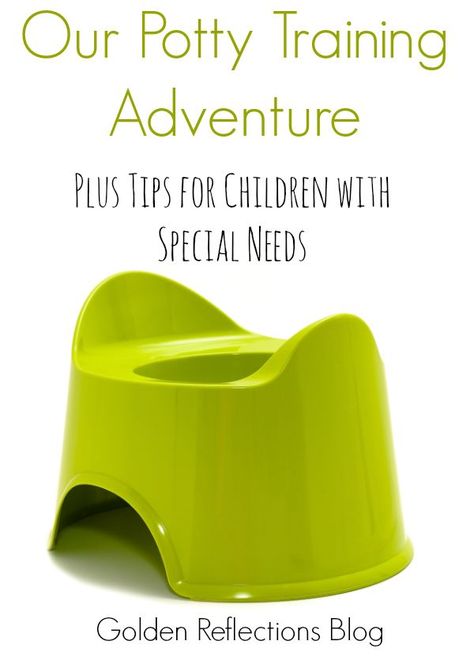 One mom's potty training adventure and tips, plus ideas on potty training children with special needs. www.GoldenReflectionsBlog.com Night Potty Training, Potty Training Guide, Potty Training Girls, Toddler Hacks, Potty Training Boys, Starting Potty Training, Toddler Potty, Potty Training Chart, How To Potty Train