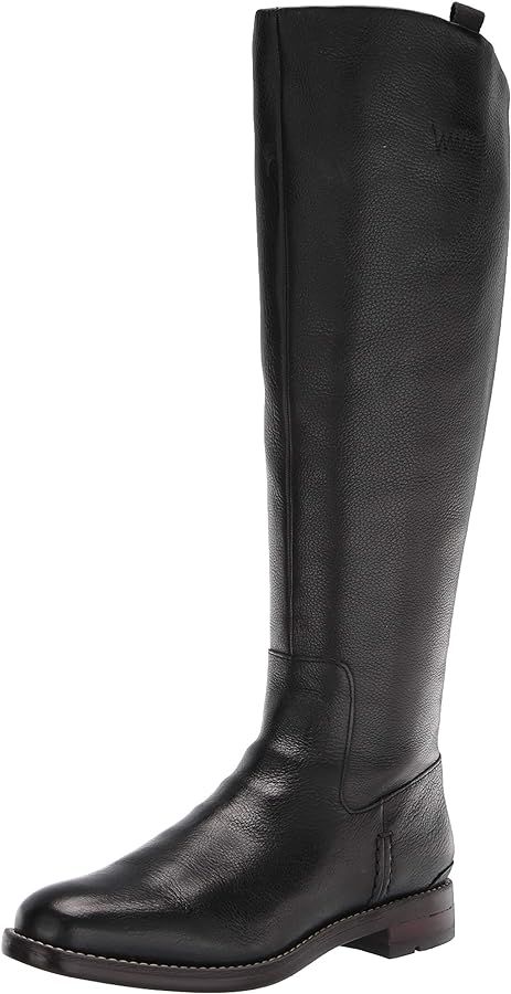 Amazon.com | Franco Sarto Womens Meyer Knee High Flat Boots Black Leather 7 M | Knee-High Knee High Flat Boots, High Flat Boots, Wide Calf Tall Boots, Black Flat Boots, Dress Boots Women, Wide Calf Riding Boots, Boot For Women, Knee High Boots Flat, Black High Boots