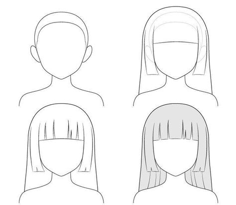 Manga Hairstyles, Step By Step Drawings, Hair Step By Step, How To Draw Anime, Pelo Anime, Drawing Hair Tutorial, Manga Hair, Drawing Tutorials For Beginners, Hair Sketch