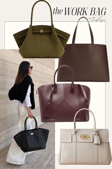 How To Find The Perfect Work Bag Stylish Work Bag, Everyday Work Bag, Work Bags For Women, Tote Bags For College, College Tote Bag, Tote Bag Outfit, Womens Work Bag, Uni Bag, University Bag