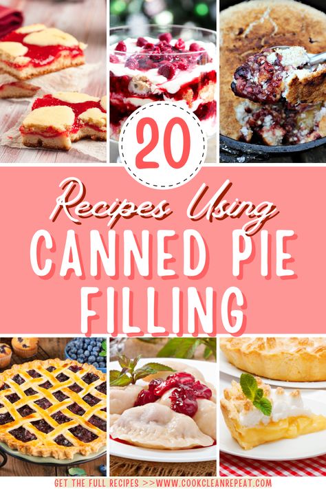 Recipes Using Pie Filling, Canned Pie Filling Recipes, Peach Pie Filling Recipes, Easy Fruit Pie, Canned Pie Filling, Pie Filling Desserts, Cherry Pie Filling Recipes, Fruit Pie Recipe, Raspberry Pie Filling