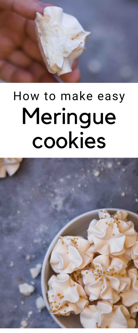 Low Calorie Meringues, Vanilla Meringue Cookies, Easy Meringues, Perfect Meringue, How To Make Meringue, Meringue Cookie Recipe, Lifestyle Of A Foodie, Trifle Pudding, Cookies From Scratch