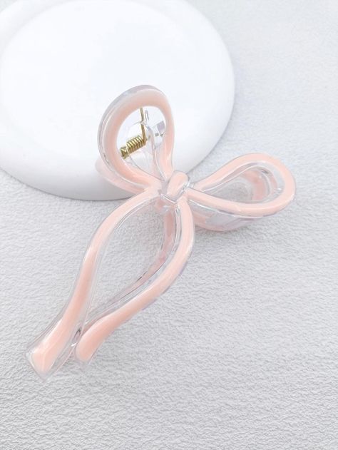 1pc Women Bow Shaped Fashion Hair Claw For Hair Decoration | SHEIN USA Latest Hair, Hair Claw Clip, Hair Claws, Girly Accessories, Hair Decorations, Latest Hairstyles, Hair Claws & Clips, Bow Hair Clips, Ribbon Bow