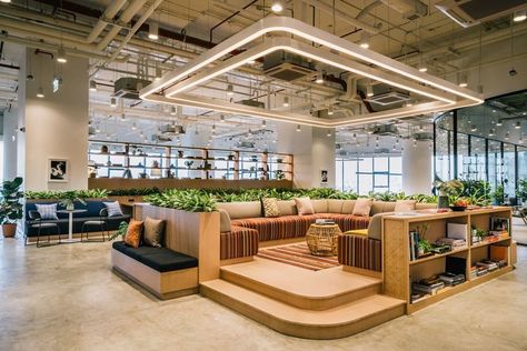 Coworking Space Design, Coworking Office, Office Lobby, Office Space Design, Co Working Space, Interior Design Work, Collaboration Space, Space Interiors, Workplace Design