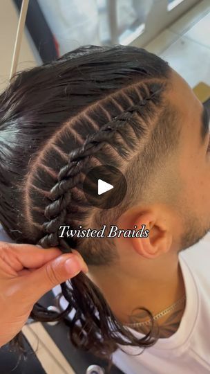 Two Strand Twist Men Curly Hair, Easy Mens Braids, Twist Braids Hairstyles For Men, Braids Ideas For Men, Short Twist Braids Hairstyles Men, 2 Braids For Men, Boys Hair Braids Hairstyles, Boy Plaits Hairstyles, Boys Hairstyles Braids