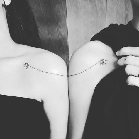 Unique, powerful, simple and meaningful matching couple tattoo designs that would convince you that you need one of those too. Fineline Couple Tattoo, Tatoos Couple Relationships, Couple Goal Tattoos, Couple Tattoos Cute, Wedding Anniversary Tattoo, Matching Couple Tattoos Unique, Simple Couples Tattoos, Unique Couple Tattoos, Matching Couple Tattoo