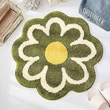 Indie Aesthetic Room, Baby Crawling Mat, Flower Bath Mat, Floor Rugs Living Room, Flower Rug, Bedside Rug, Small Doors, Cashmere Color, Soft Carpet