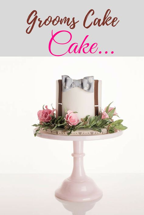 Bride Groom Cake Decorations - simple, sweet, pretty enough to be next to the main cake. A tutorial to walk you through. #bridegroomcakedecorations #groomcakedesigns #bridegroomcakes #groomscakes Wedding Cake For Bride And Groom Only, Cool Grooms Cake, Wedding Cake Writing Ideas, Groom To Be Cake, Groom To Be Cake Designs, Grooms Cake Ideas Unique, Grooms Cake Ideas Simple, Wedding Cake Beading, Bachelor Cake