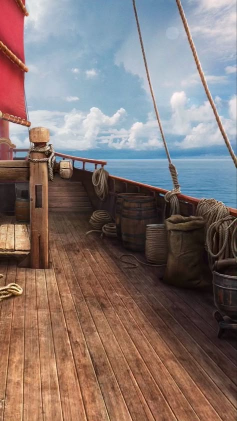 Anime Pirate, Pirate Boats, A Darker Shade Of Magic, Episode Backgrounds, Pirate Art, Scenery Background, Ship Drawing, Pirate Life, Visual Aesthetics