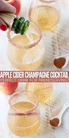 Apple Cider Mimosas Fall Cocktails, Cider Prosecco Cocktail, Fall Cocktails With Champagne, Quick And Easy Fall Snacks, Thanksgiving Champagne Drinks, Fall Champagne Drinks, Sparkling Apple Cider Cocktail, Fall Champagne Cocktails, Apple Mimosa Recipe