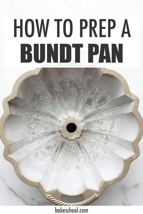 Learn how to use a bundt pan, including how to prepare the pan to bake a cake (grease and flour versus cooking spray versus baking spray) and also the tips and tricks for removing a bundt cake from a bundt pan. Best Bundt Cake Recipes, Best Bundt Cake, Nordic Ware Bundt Pan, Bundt Cake Pans, Bundt Pan Recipes, Shaped Cake Pans, Bundt Cake Recipes, Shape Meaning, School Recipes