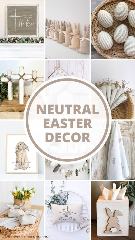 Coastal Easter Decor, Natural Easter Decor, Neutral Easter Decor, Modern Easter Decor, Easter Mantle Decor, Neutral Easter, Easter Mantle, Boho Easter, Farmhouse Spring Decor