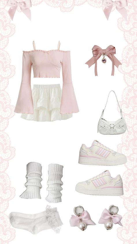 #coquette #oufit #coquettegirlie Girly Coquette Outfits, Kawaii Coquette Outfits, Modern Coquette Outfits, Coquette Old Money Outfits, Grudge Coquette Outfits, Cuqoutte Outfits, Coquette Outfit Spring, Coquette Soft Style Outfit, Coqquete Outfits Ideas