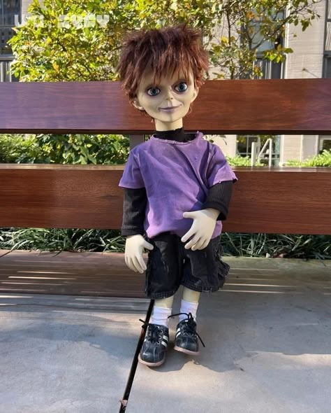 Glen Costume Chucky, Glen Doll Chucky, Glen Chucky Son, Glen From Chucky, Glenn Chucky, Glen Chucky, Chucky Outfit, Cats In Halloween Costumes, Scary Chucky