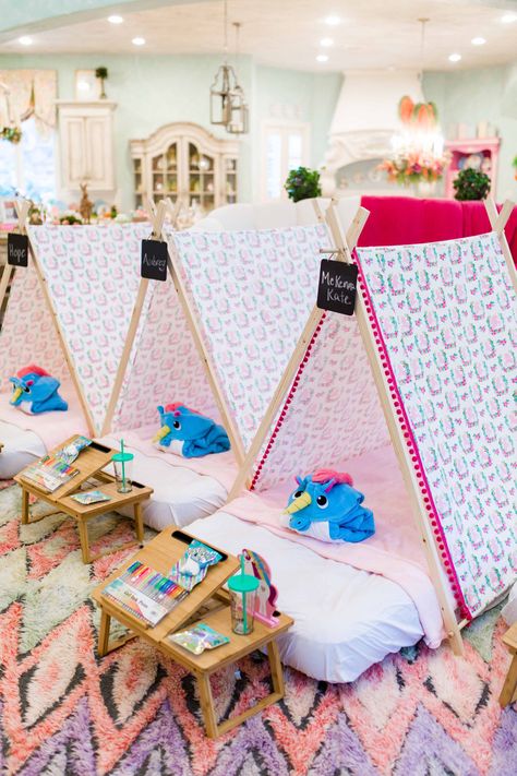 Tent Slumber Party, Diy Party Tent, Slumber Party Crafts, Diy Teepee Tent, Diy Kids Tent, Turtle Creek Lane, Sleepover Tents, Diy Teepee, A Frame Tent