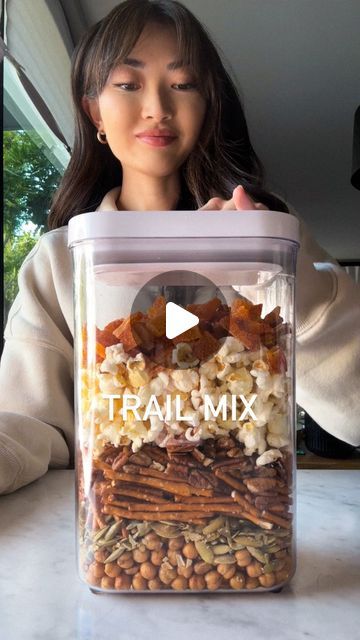 Kylie, MS, RD | Dietitian on Instagram: "How to build your own balanced trail mix #sponsored  Trail mix is my favorite on-the-go snack because it combines nutrients, taste, and convenience. It’s easy to pack, doesn’t require refrigeration, and can be enjoyed anywhere! Here’s how to make your own balanced mix:  - Choose at least 1 nut: almonds, walnuts, peanuts, cashews, pecans, pistachios. I’m using Saffron Road crunchy chickpeas and @Sprouts raw pecans.   - Choose at least 1 seed: pumpkin seeds, sunflower seeds, sesame seeds, chai seeds. I’m using Sprouts roasted and unsalted pumpkins seeds.   - Choose at least 1 sweet (dried fruit): raisins, apricots, cranberries, dates, figs, apples, blueberries. I’m using the Sprouts cherry chamoy dried mango.   - Choose at least 1 crunch: roasted chic Trail Mix Snack, Crunchy Chickpeas, Roasted Sprouts, Dried Mango, Dried Mangoes, On The Go Snacks, Healthy Ideas, Trail Mix, Pumpkin Seeds