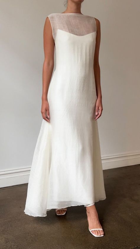 Layered White Dress, Lola Varma Bridal, Wedding Slip Dress, Katherine Tash, Lola Varma, Mexican Summer, Minimal Bride, Effortless Wedding, Minimal Wedding Dress