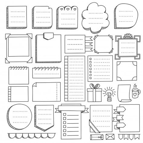 Discover thousands of Premium vectors available in AI and EPS formats Good Notes Doodles, Planner Ideas Decoration, Doodles Planner, Doodle Banners, Bullet Journal Boxes, Bullet Journal Headers, Planner Doodles, School Diary, Kraf Kertas