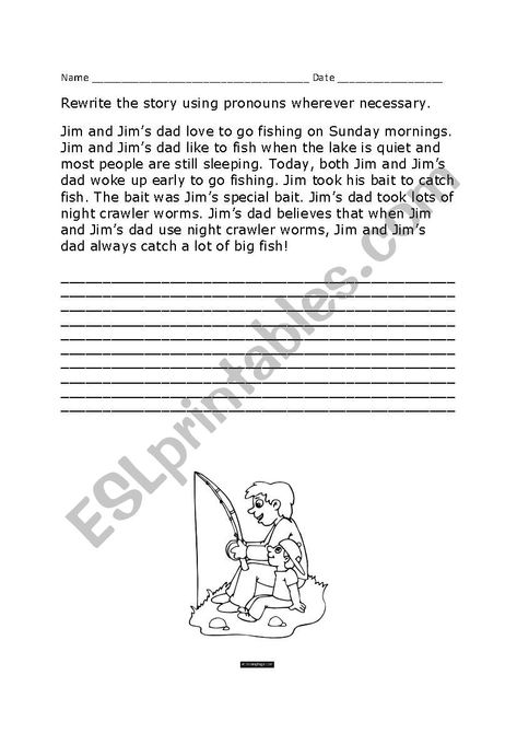 Pronoun Paragraph - Esl Worksheet By Bhagyodaya C84 Pronouns Worksheet For Grade 3, Paragraph Worksheets, Grammar Chart, Possessive Pronoun, Worksheets For Grade 3, Guru Pics, Esl Worksheets, Learning Ideas, Worksheet Template