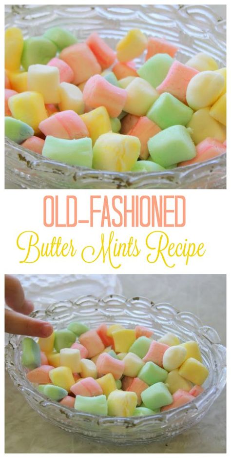 Old Fashioned Butter Mints Recipe, Butter Mints Recipe, Mints Recipe, Butter Mints, Mint Recipes, Christmas Candy Recipes, Candy Recipes Homemade, Homemade Butter, Homemade Candies