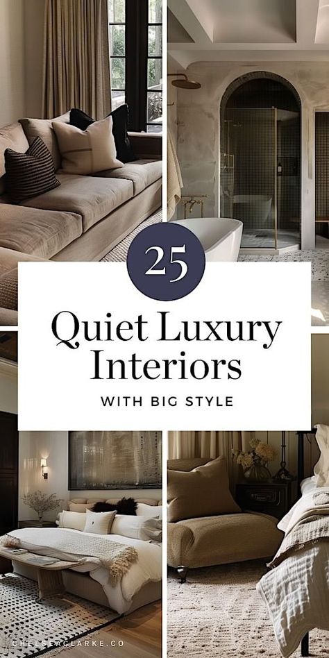 Quiet luxury interiors are all about understated elegance. This style focuses on high-quality materials, limited prints and decor, thoughtful design, and subtle details that exude sophistication without being flashy. The beauty of quiet luxury lies in its restraint—there’s no need for bold statements or over-the-top features. Instead, it’s about creating a serene, harmonious space where every element feels intentional and timeless. From soft, neutral color palettes to luxurious textiles and ... Minimal Modern Apartment Interior Design, Quiet Luxury Decor, Organic Luxury Interior, Quiet Luxury Interior Design, Quiet Luxury Home, New Classic Interior Design, Restoration Hardware Living Room, Luxury Living Room Ideas, Classic Living Room Design