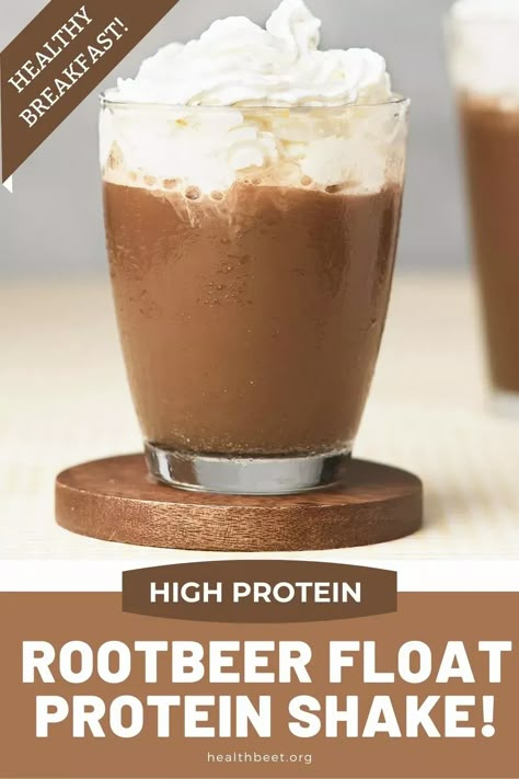 Root Beer Float Recipe, Optimum Nutrition Whey, Health Beet, Protein Drink Recipes, Yummy Protein Shakes, Low Calorie Salad, Protein Shake Recipe, Clean Simple Eats, Vanilla Protein Shakes